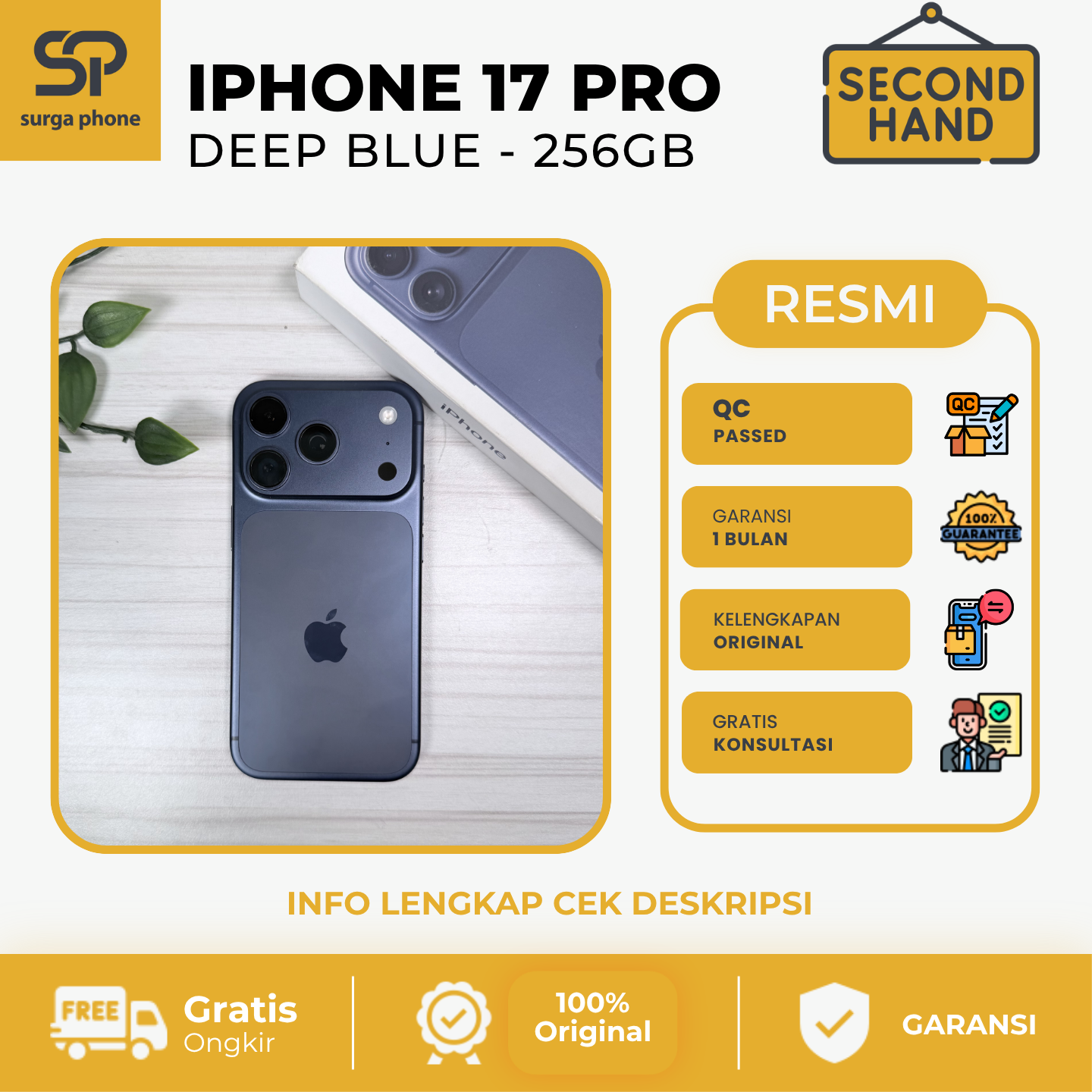 IPHONE 17 PRO BLUE 256GB