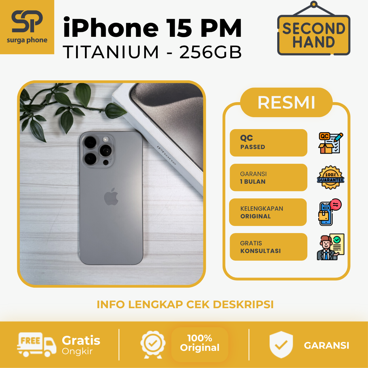 IPHONE 15 PRO MAX TITANIUM 256GB EX IBOX